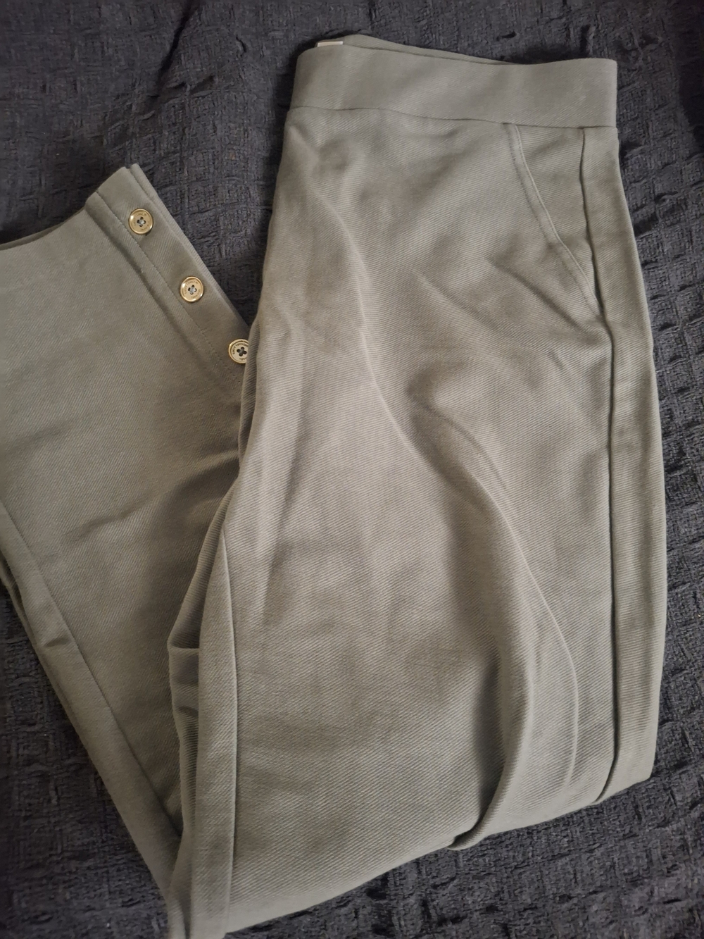 MICHAEL Michael Kors Olive-Gray Button Hem Joggers